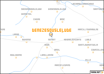 map of Dénézé-sous-le-Lude