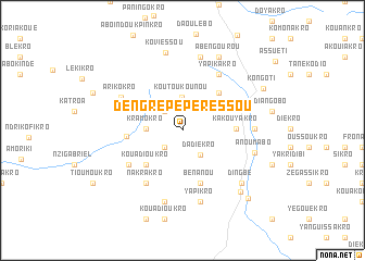 map of Déngré-Pépéressou