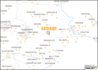 map of Denison