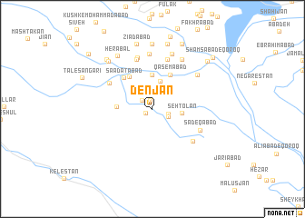 map of Denjān