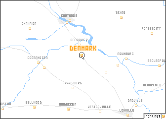 map of Denmark