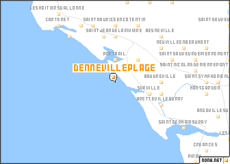 map of Denneville-Plage