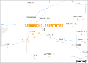 map of Dennis Chaves Estates