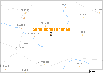 map of Dennis Crossroads