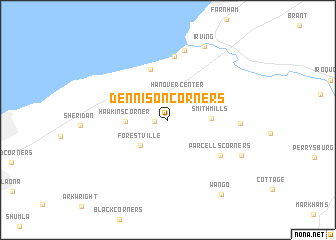 map of Dennison Corners