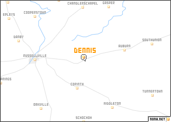 map of Dennis