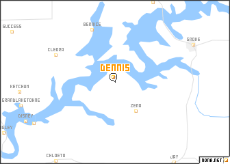 map of Dennis