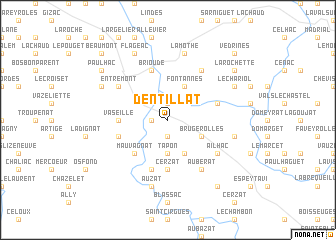 map of Dentillat