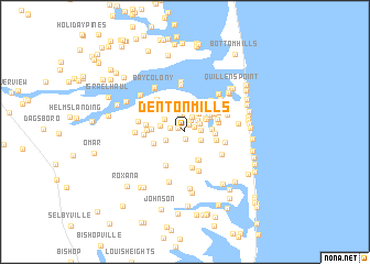 map of Denton Mills