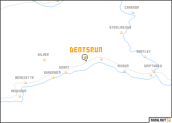 map of Dents Run