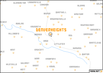 map of Denver Heights