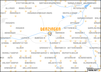 map of Denzingen