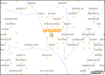 map of Déouigon