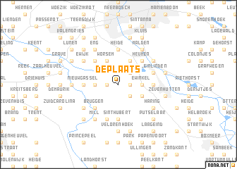 map of De Plaats