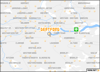 map of Deptford