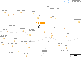 map of Depue