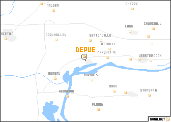 map of Depue