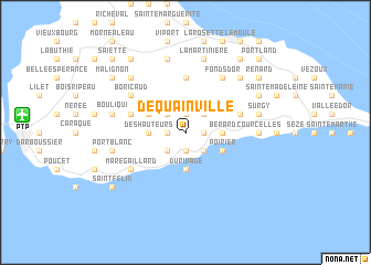map of Dʼ Équainville