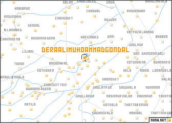 map of Dera Ali Muhoammad Gondal