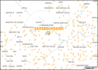 map of Dera Bakhshiān