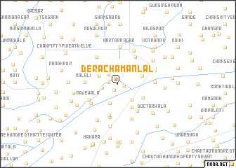 map of Dera Chaman Lāl