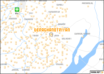 map of Dera Ghanotriyān