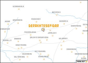 map of Derakht-e Sefīdār