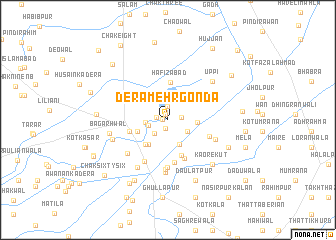 map of Dera Mehr Gonda