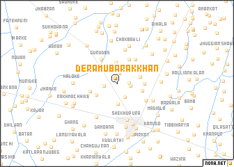 map of Dera Mūbārak Khān