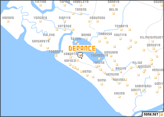 map of Dérancé