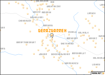 map of Derāz Darreh