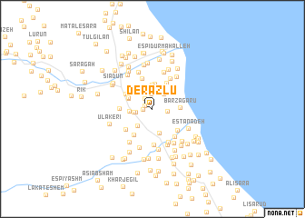 map of Derāzlū