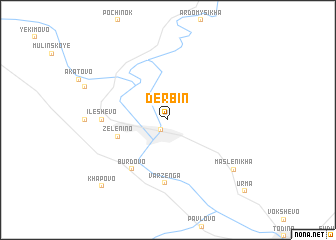 map of Dërbin