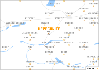 map of Deręgowice