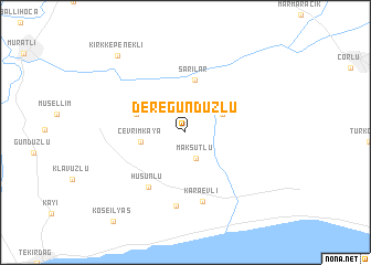 map of Deregündüzlü