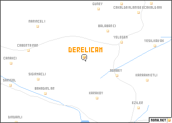 map of Dereliçam