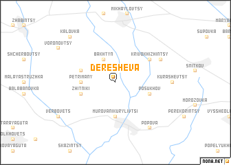 map of Dereshëva