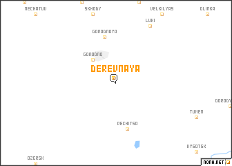 map of Derevnaya