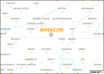 map of Derewiczna