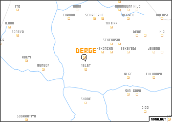 map of Dergē