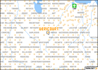 map of Déricourt