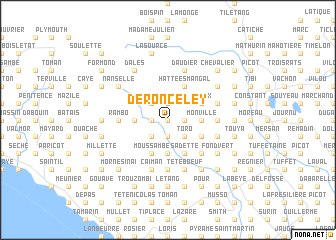 map of Deronceley