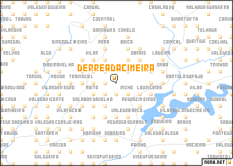 map of Derreada Cimeira