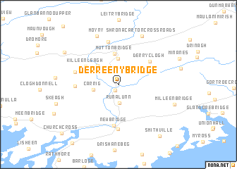 map of Derreeny Bridge