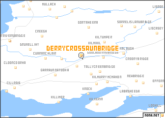 map of Derrycrossaun Bridge