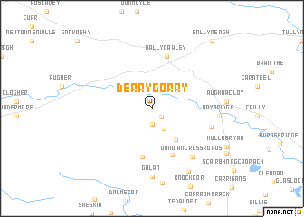 map of Derrygorry