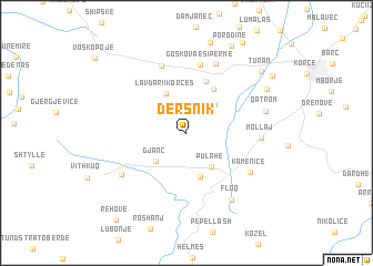 map of Dërsnik