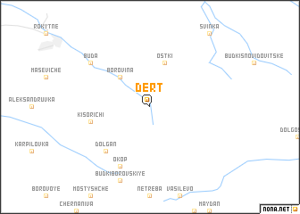 map of Dertʼ