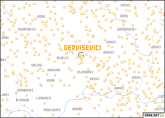 map of Derviševići