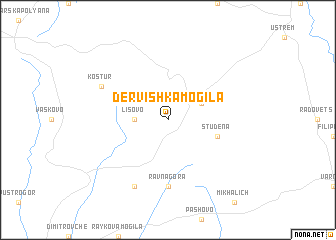 map of Dervishka Mogila